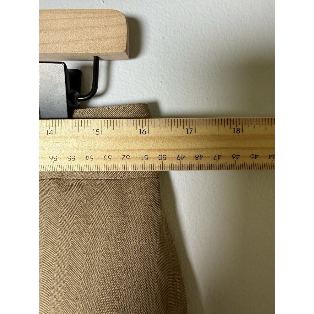 Banana Republic Capri Cropped Silk & Linen Contoured Fit Pants - Brown - Size 8 - Picture 9 of 16